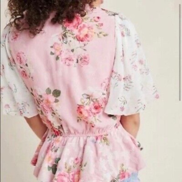 Anthropologie L Hemant & Nandita rose garden pink blouse - Picture 5 of 14
